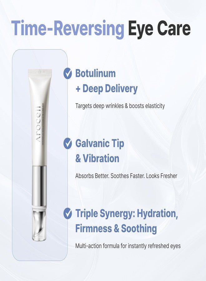 AROCELL OFFICIAL AROCELL Wrinkle Solution Eye Cream 0.5 fl oz – Korean Under Eye Cream with Collagen & Galvanic Care, Hydrating Moisturizing Eye Moisturizer, Elasticity Boosting, Gentle Non Sticky Daily Eye Care - Image 4